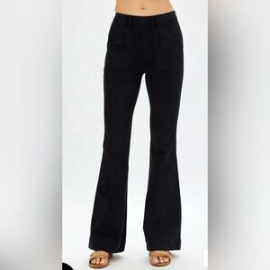 Judy Blue Jeans Womens High Rise Hem‎ Flare Bell Bottom Stretch Pull On